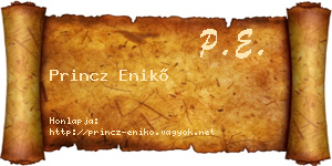 Princz Enikő névjegykártya